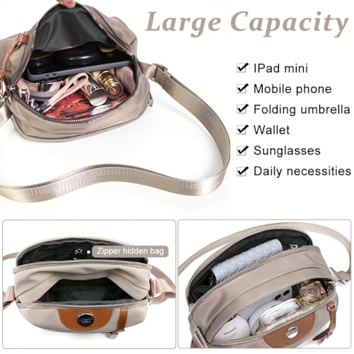 PALAY® Fashion Women Crossbody Bag Casual Nylon Daily Shoulder Double Layer Waterproof Messenger Versatile for Commuting Travel 3 PCS PALAY® Fashion Women Crossbody Bag Casual Nylon Daily Shoulder Double Layer Waterproof Messenger Versatile for Commuting Travel 3 PCS